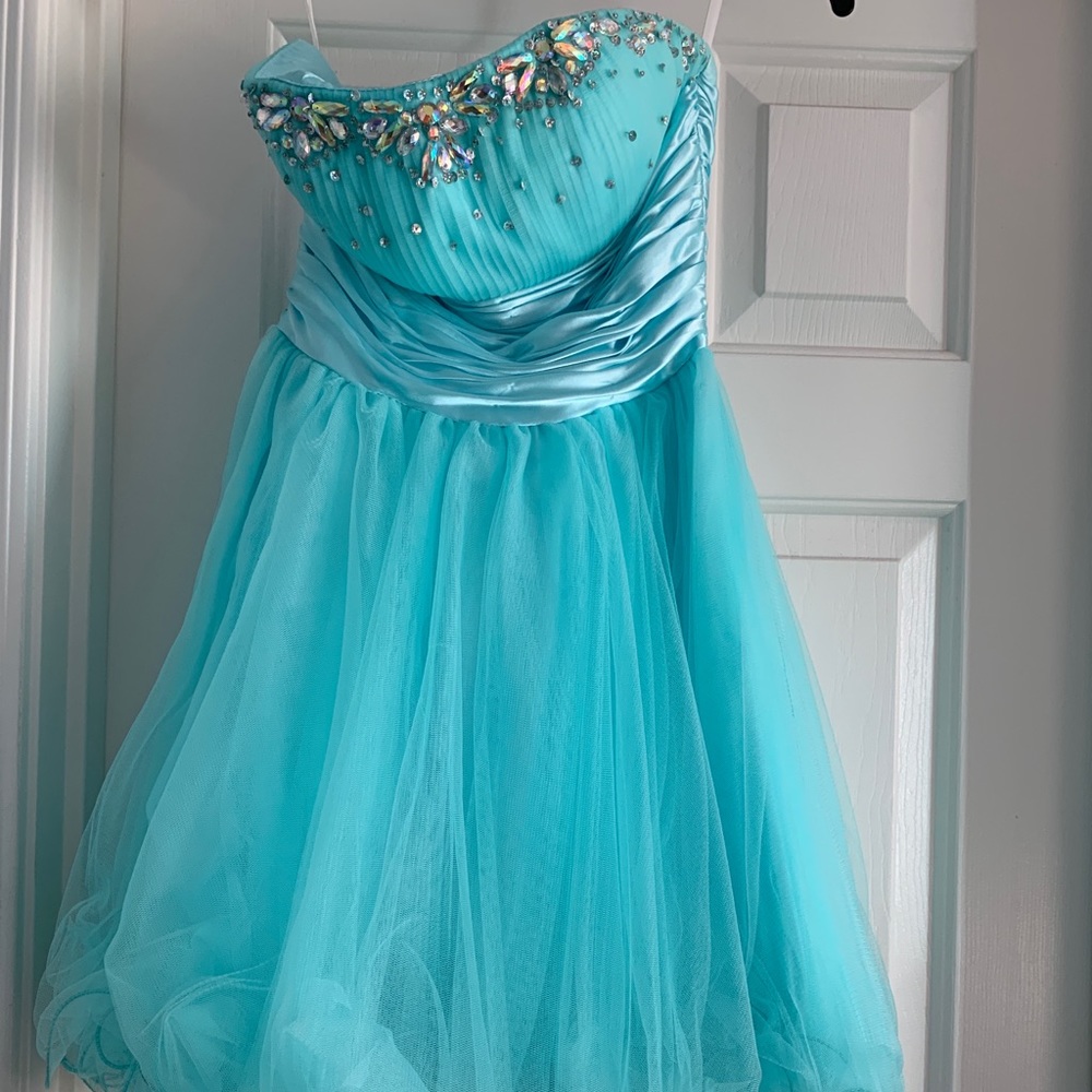 FabuLuxe couture dress! Baby blue XS